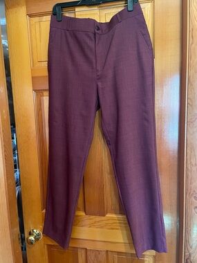 EUC State & Liberty heathered maroon dress pants 33 waist